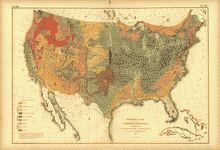 1870 Rare Statistical Atlas of United States