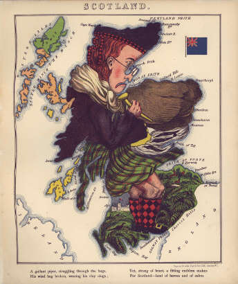 Geographic Fun Atlas 1800s Caricature Maps