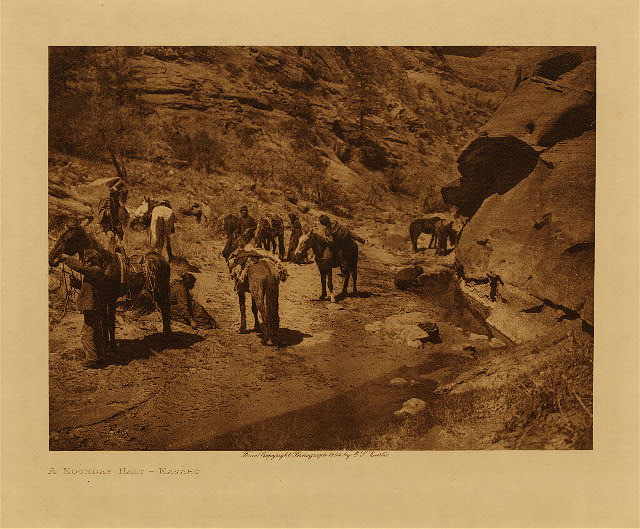 A noonday halt (Navaho) 1904