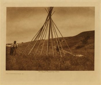 Tipi construction (A) 1907