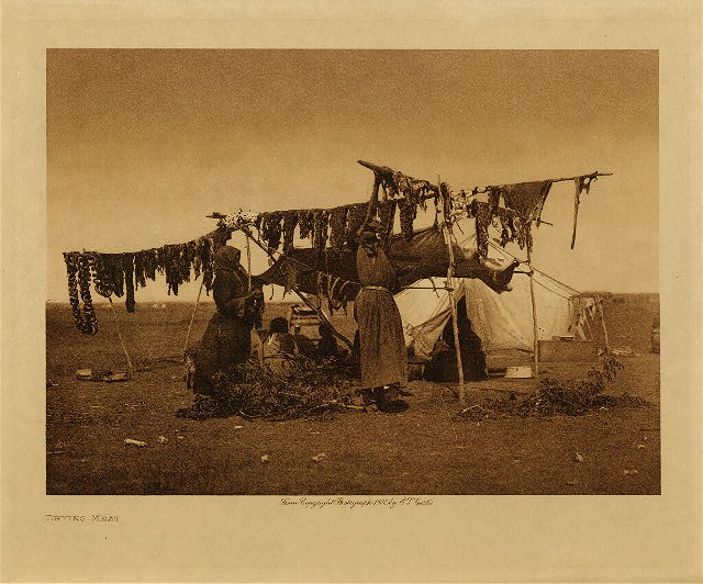 Drying meat 1908