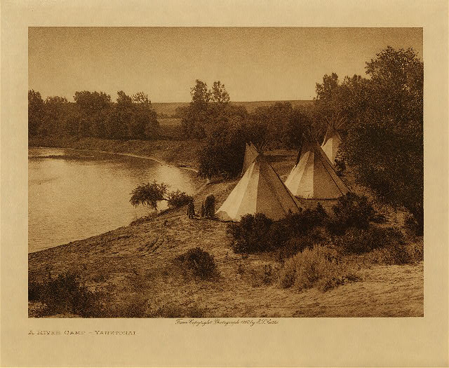 A river camp (Yanktonai) 1908