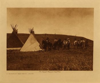 A gathering war-party (Atsina) 1908