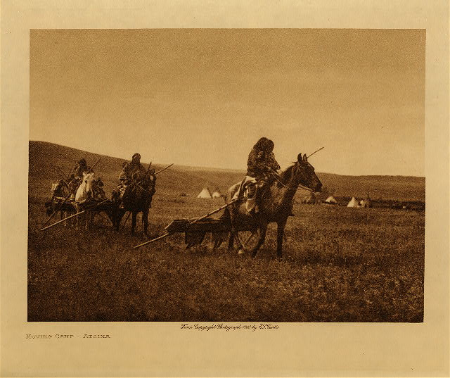 Moving camp (Atsina) 1908