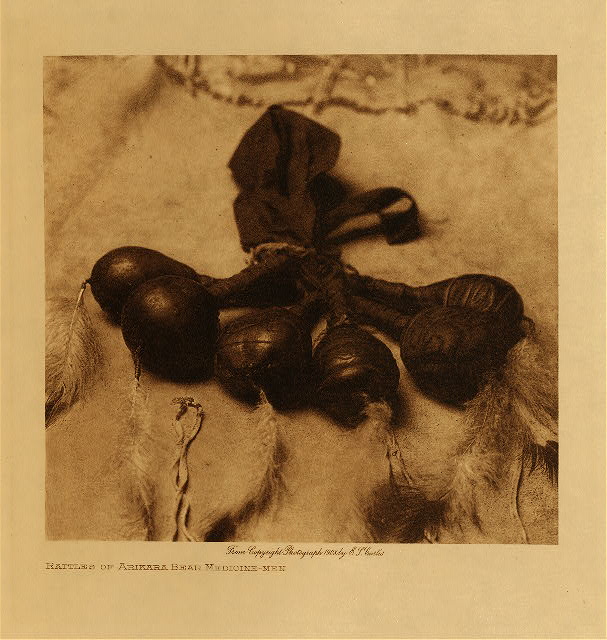 Rattles of Arikara bear medicine-men 1908