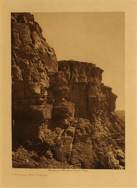 A buffalo-fall (Piegan) 1911