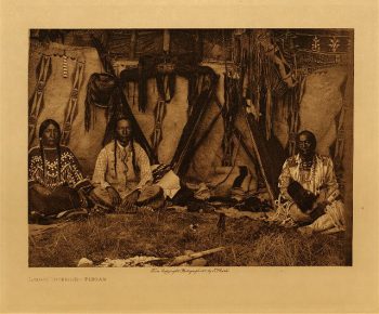 Lodge interior (Piegan) 1910