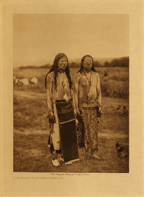 Sun dance pledgers (Cheyenne) 1910