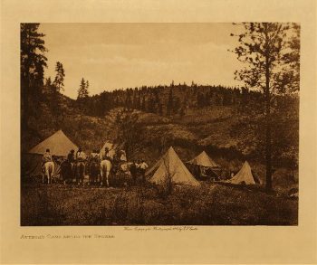 Author's camp among the Spokan 1910