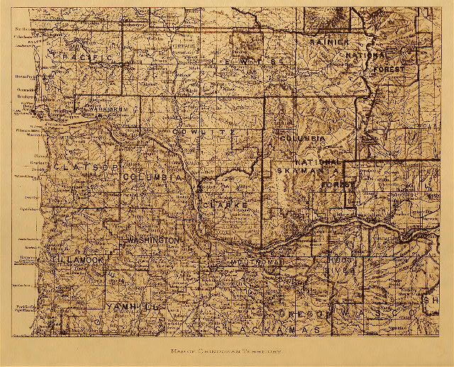 Map of Chinookan territory