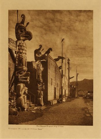 Nimkish village at Alert Bay 1914