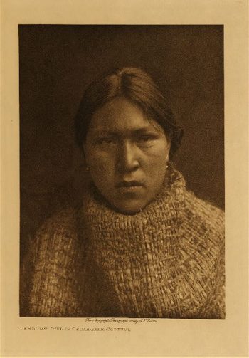 Hesquiat girl in cedar-bark costume 1915