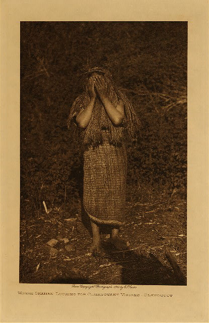 Woman shaman looking for clairvoyant visions (Clayoquot) 1915