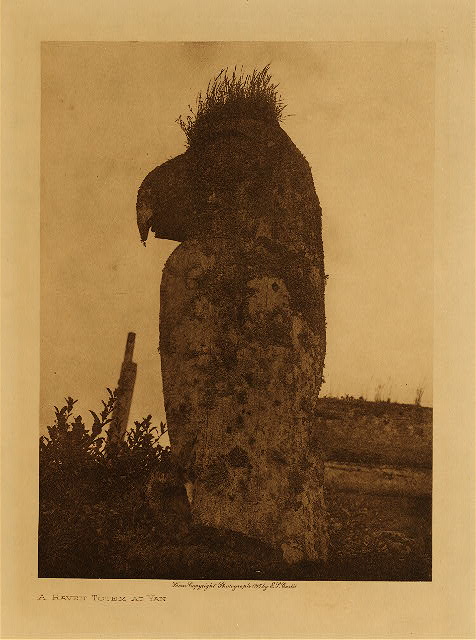 A raven totem at Yan 1915