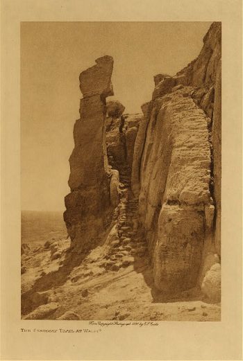 The stairway trail at Walpi 1921