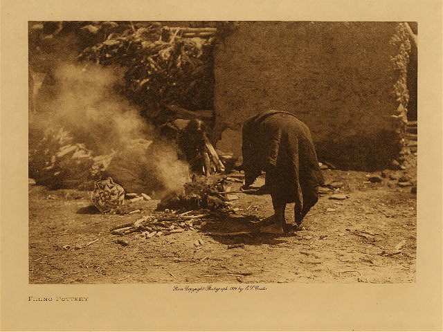 Firing pottery 1921