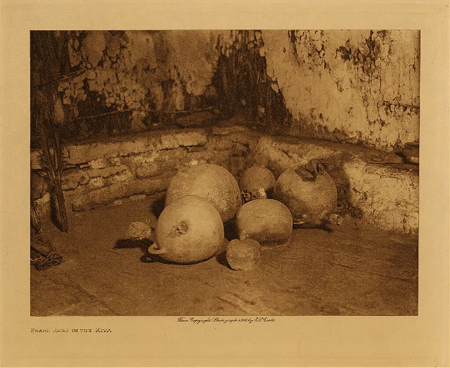 Snake jars in the kiva 1906