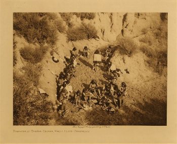 Dressing at Tawapa Spring, Walpi flute ceremony 1921