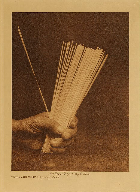Sticks used in Hupa guessing game 1923