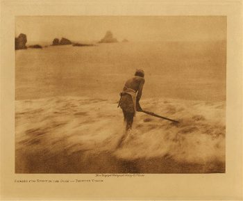 Fishing for smelt in the surf (Trinidad Yurok) 1923