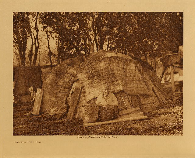 Klamath tule hut 1923