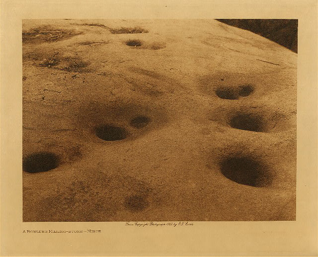 A boulder milling-stone - Miwok 1924
