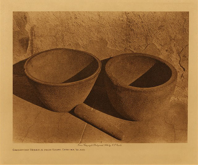 Sandstone vessels from Santa Catalina Island 1924