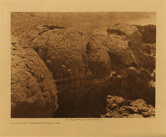 Volcanic mud formation at Pyramid Lake 1924