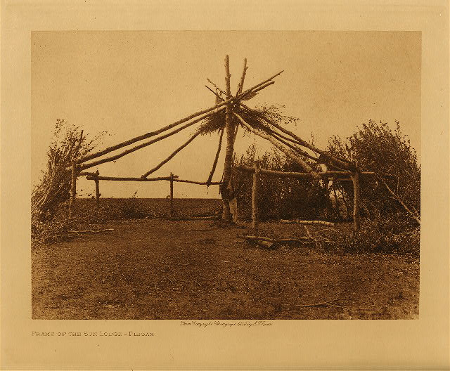 Frame of the sun-lodge (Piegan) 1926