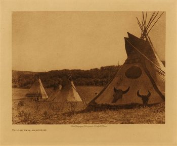 Painted tipis (Assiniboin) 1926