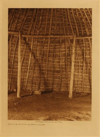 Interior of Wichita grass-house 1927
