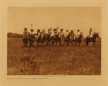 Chiefs in the sun dance parade (Cheyenne) 1927