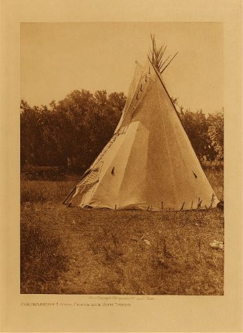 Preparatory lodge, Cheyenne sun dance 1927