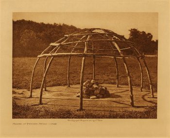 Frame of peyote sweat-lodge 1927