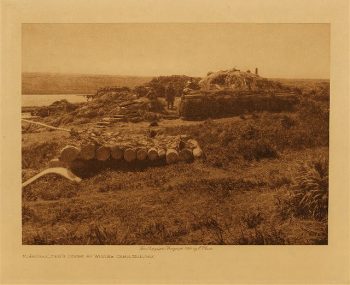 Mihkoyak, men's house at winter camp, Nunivak 1928