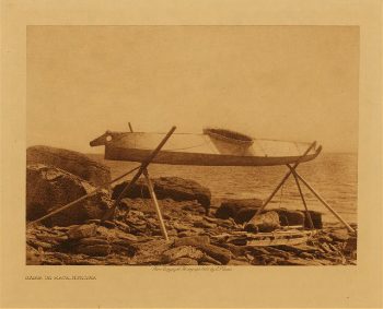 Kaiak on rack, Nunivak 1928