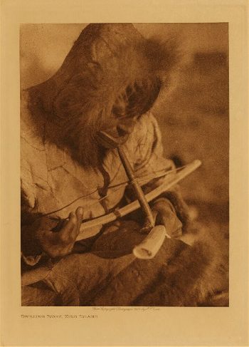 Drilling ivory, King Island 1928
