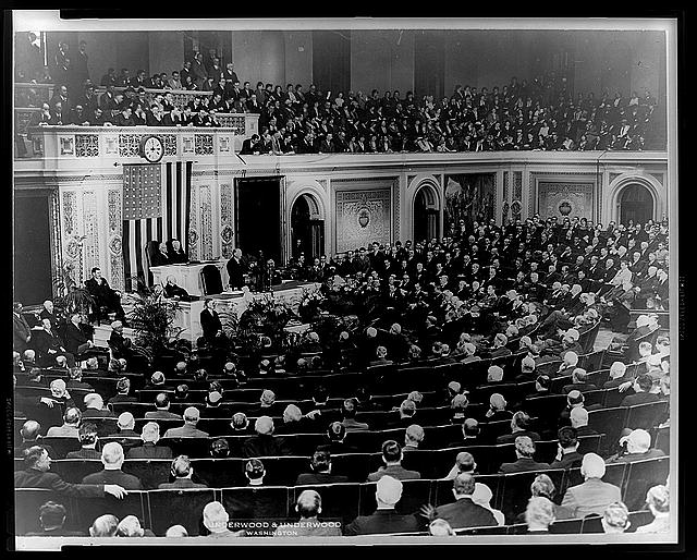 President Hoover addresses joint session of Congress
