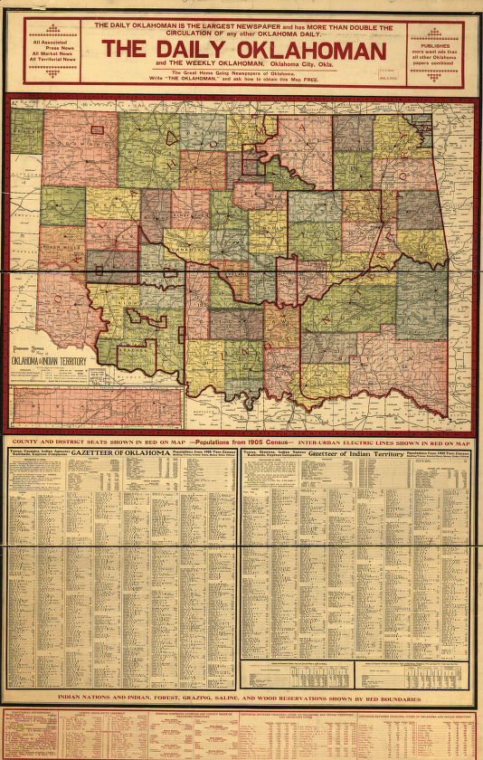 Premier series map of Oklahoma and Indian Territory