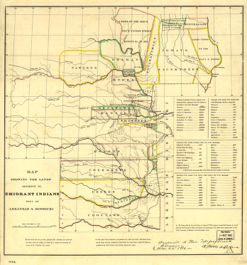 The lands assigned to emigrant Indians west of Arkansas and Missouri