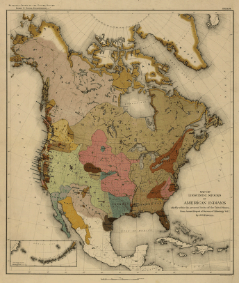 Map of linguistic stocks of American Indians