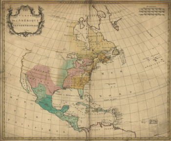 Carte de l'Amerique septentrionale, 1754