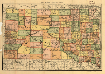 Indexed county and township pocket map and shippers guide of South Dakota