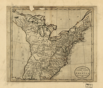 A map of the United States of America agreeable to the peace of 1783