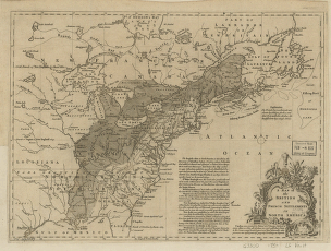 A map of the British and French settlements in North America. J. Lodge
