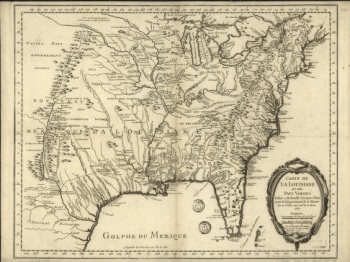 Carte de la Louisiane et des pays voisins