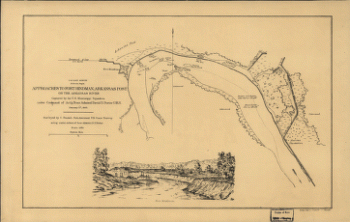 Approaches to Fort Hindman, Arkansas Post, on the Arkansas River