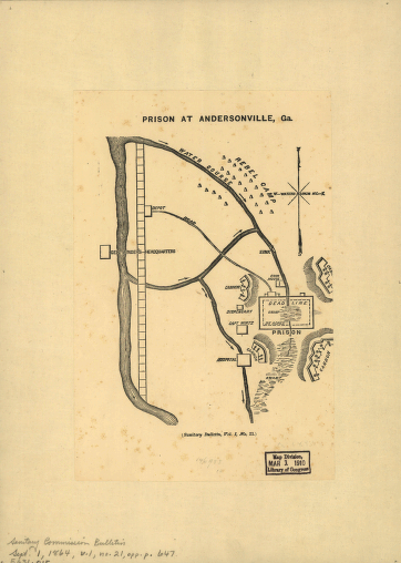 Prison at Andersonville, Ga. United States Sanitary Commission