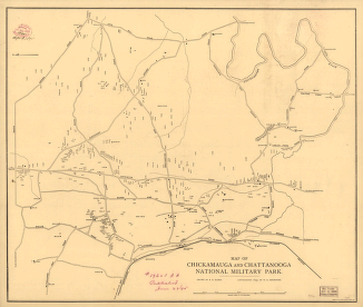 Map of Chickamauga and Chattanooga National Military Park