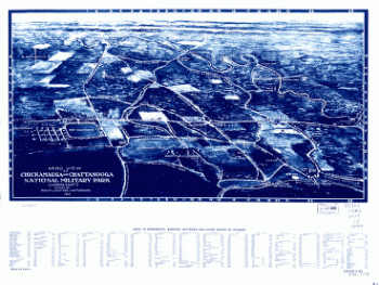 Aero view of Chickamauga and Chattanooga National Military Park